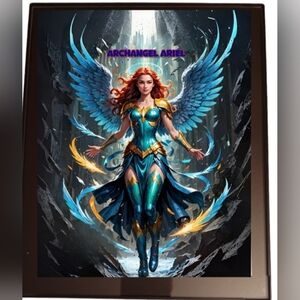 Archangel Ariel In A Glass Front Frame 8x10  Picture AI wall